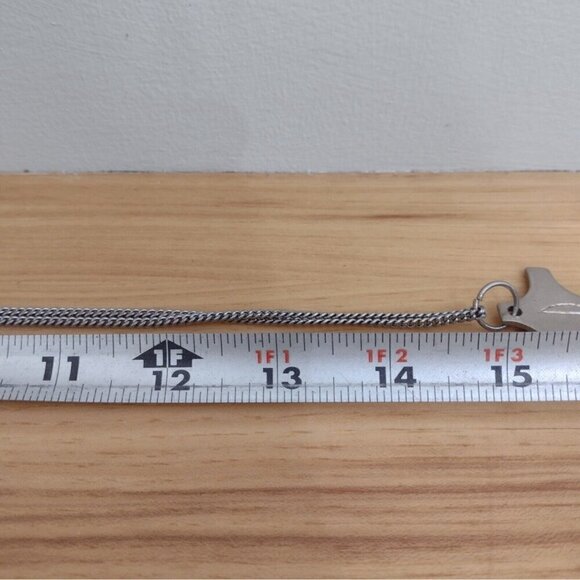 Vtg Catholic Pax Cross Crucifix Easter Pendant Necklace Religious Silver Tone - Picture 5 of 6